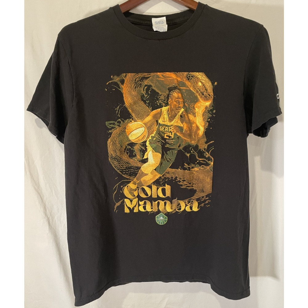 Gold Mamba Seattle Storm Jewell Loyd Basketball T-Shirt Black - L